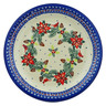 Polish Pottery Plate 10&quot; Cardinal&#039;s Home UNIKAT