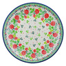 Polish Pottery Plate 10&quot; Clover Flower Wreath