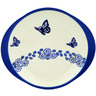 Polish Pottery Plate 10&quot; Cobalt Butterfly