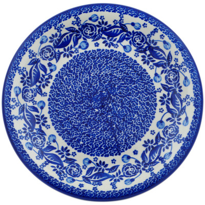 Polish Pottery Plate 10&quot; Cobalt Dreams