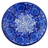 Polish Pottery Plate 10&quot; Cobalt Fantasy