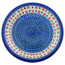 Polish Pottery Plate 10&quot; Daisy Stitches