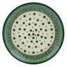 Polish Pottery Plate 10&quot; Dotted Efflorescence