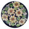 Polish Pottery Plate 10&quot; Finest Sunflower UNIKAT