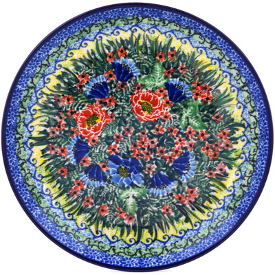 Polish Pottery Plate 10&quot; Floral Bounty UNIKAT