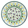 Polish Pottery Plate 10&quot; Flowers And Ladybugs