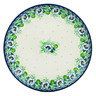 Polish Pottery Plate 10&quot; Green Flora