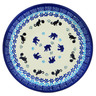 Polish Pottery Plate 10&quot; Kitty Paw Play Time