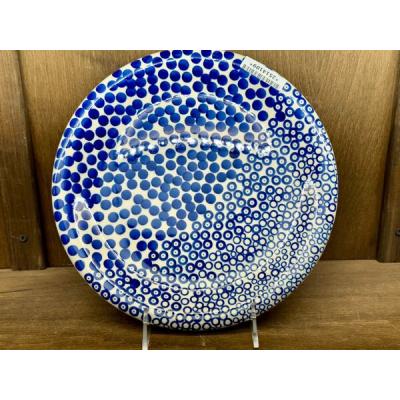 Polish Pottery Plate 10&quot; Lots O&#039; Dots UNIKAT