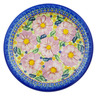 Polish Pottery Plate 10&quot; Pink Delight