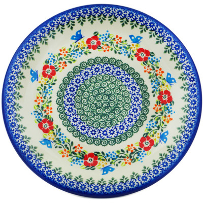 Polish Pottery Plate 10&quot; Ring Of Meadow Flowers