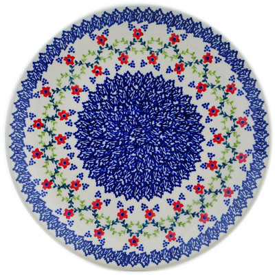 Polish Pottery Plate 10&quot; Rings Of Happiness