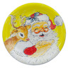 Polish Pottery Plate 10&quot; Santa&#039;s Best Friend