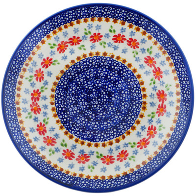 Polish Pottery Plate 10&quot; Seeds Of Summer UNIKAT