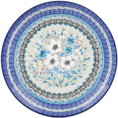 Polish Pottery Plate 10&quot; Solstice Bloom UNIKAT