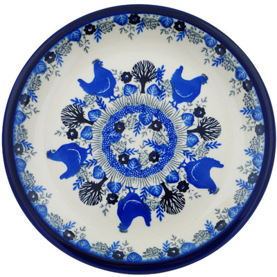 Polish Pottery Plate 10&quot; Spring Chicken UNIKAT