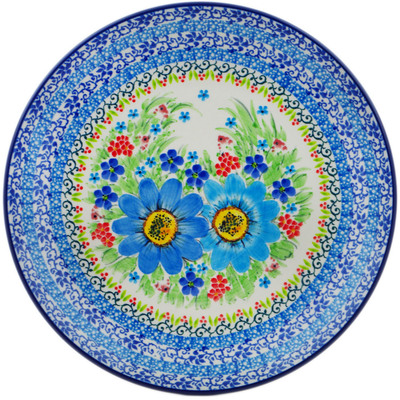 Polish Pottery Plate 10&quot; Springtime Flowers Bouquet UNIKAT