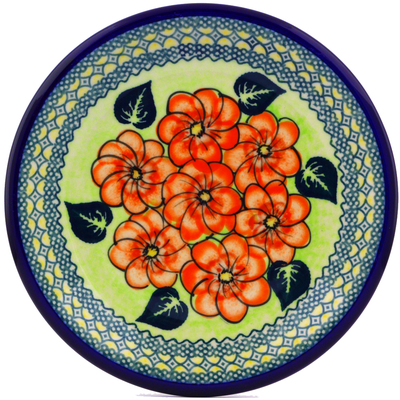 Polish Pottery Plate 10&quot; Summer Poppies UNIKAT