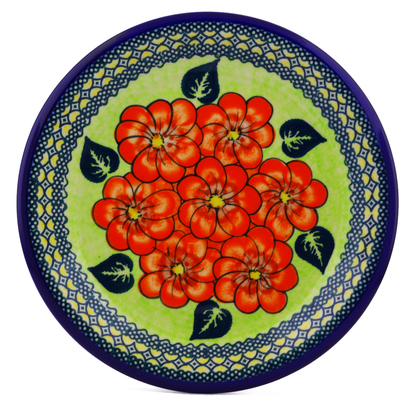 Polish Pottery Plate 10&quot; Summer Poppies UNIKAT