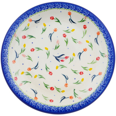 Polish Pottery Plate 10&quot; Tulip Meadow