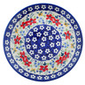 Polish Pottery Plate 10&quot; Wild Flower Bloom UNIKAT