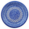 Polish Pottery Plate 10&quot; Winter Blue