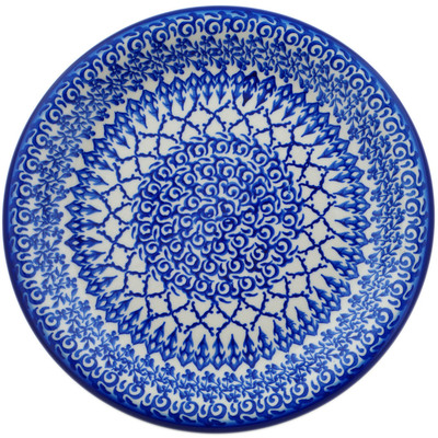 Polish Pottery Plate 10&quot; Winter Blue