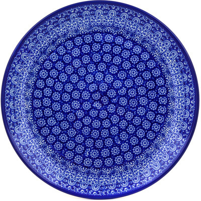 Polish Pottery Plate 10&quot; Winter Frost