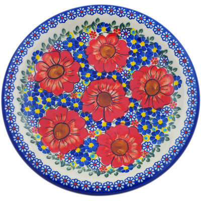 Polish Pottery Plate 11&quot; Bold Sights UNIKAT