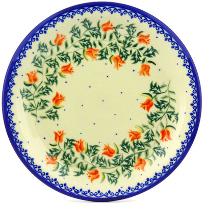 Polish Pottery Plate 11&quot; California Poppies