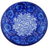 Polish Pottery Plate 11&quot; Cobalt Fantasy