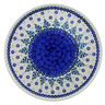 Polish Pottery Plate 11&quot; Falling Snowflakes
