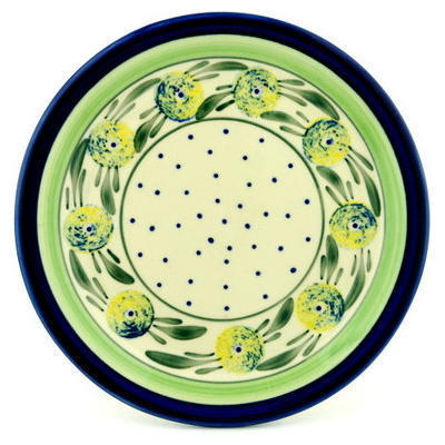 Polish Pottery Plate 11&quot; Limon Swirl
