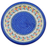 Polish Pottery Plate 11&quot; Spring Flower Ring