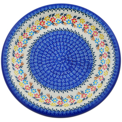 Polish Pottery Plate 11&quot; Spring Flower Ring