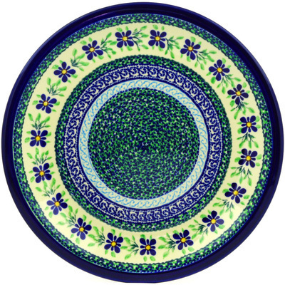 Polish Pottery Plate 11&quot; Sweet Violet
