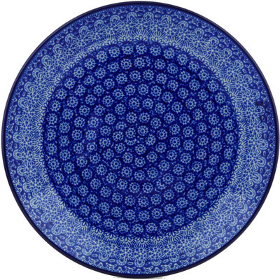 Polish Pottery Plate 11&quot; Winter Frost