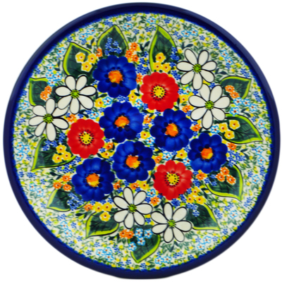 Polish Pottery Plate 12&quot; Magical Spring UNIKAT