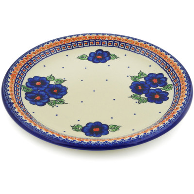 Polish Pottery Plate 14&quot; Greek Poppies