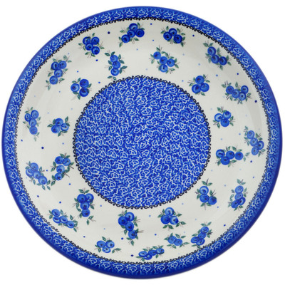 Polish Pottery Plate 14&quot; Lovely Blueberries