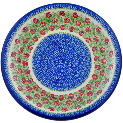 Polish Pottery Plate 14&quot; Midsummer Bloom