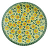 Polish Pottery Plate 14&quot; Sunflower Fields