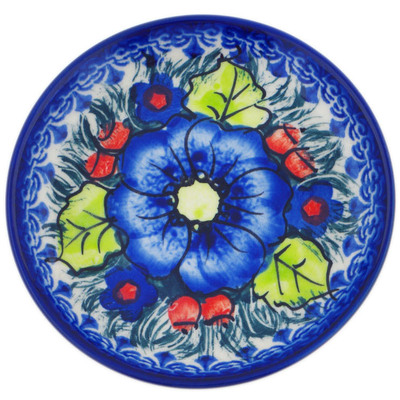 Polish Pottery Plate 4&quot; Butterfly Splendor