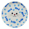 Polish Pottery Plate 4&quot; Cat Face