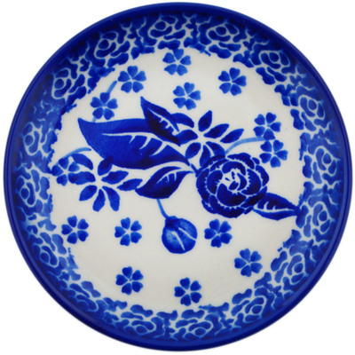 Polish Pottery Plate 4&quot; Cobalt Dreams