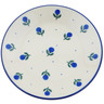 Polish Pottery Plate 6&quot; Blue Buds