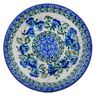 Polish Pottery Plate 6&quot; Blue Pansy
