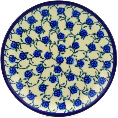 Polish Pottery Plate 6&quot; Blueberry Vines