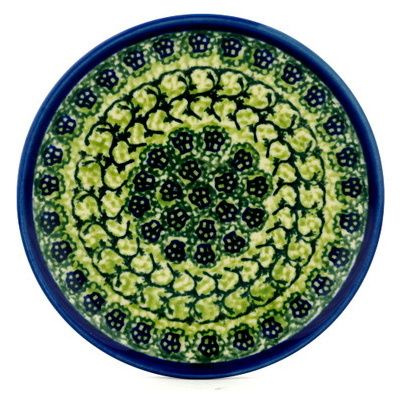 Polish Pottery Plate 6&quot; Emerald Forest