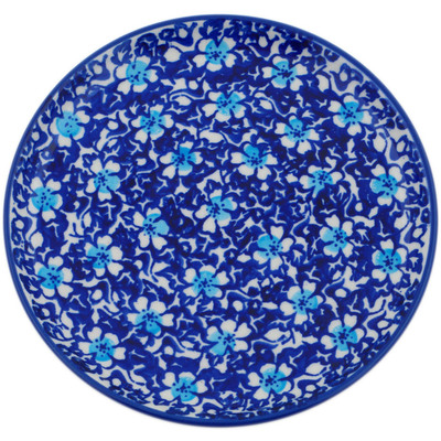 Polish Pottery Plate 6&quot; Flowers On The Lake